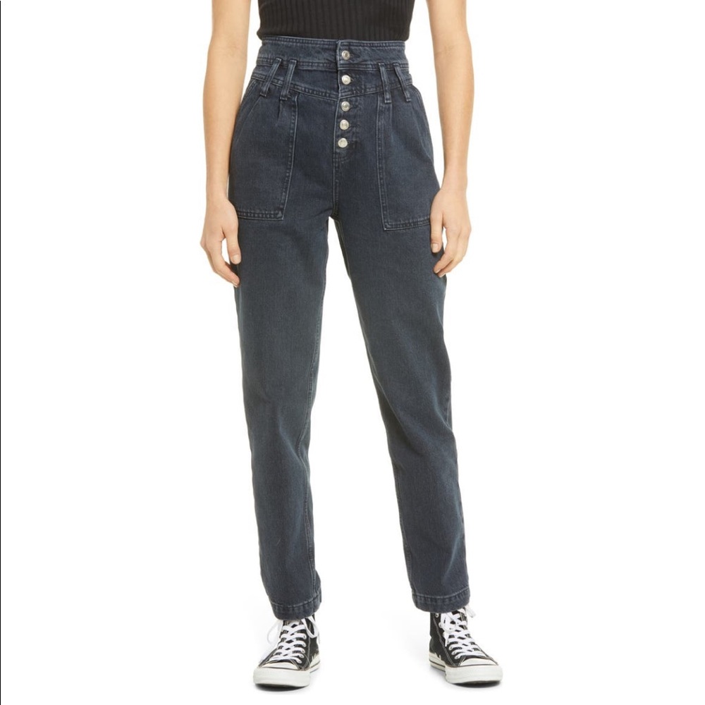 Topshop Sandra High Waist Y2K 80s Straight Trouser Jeans 27 Stranger Things NWT